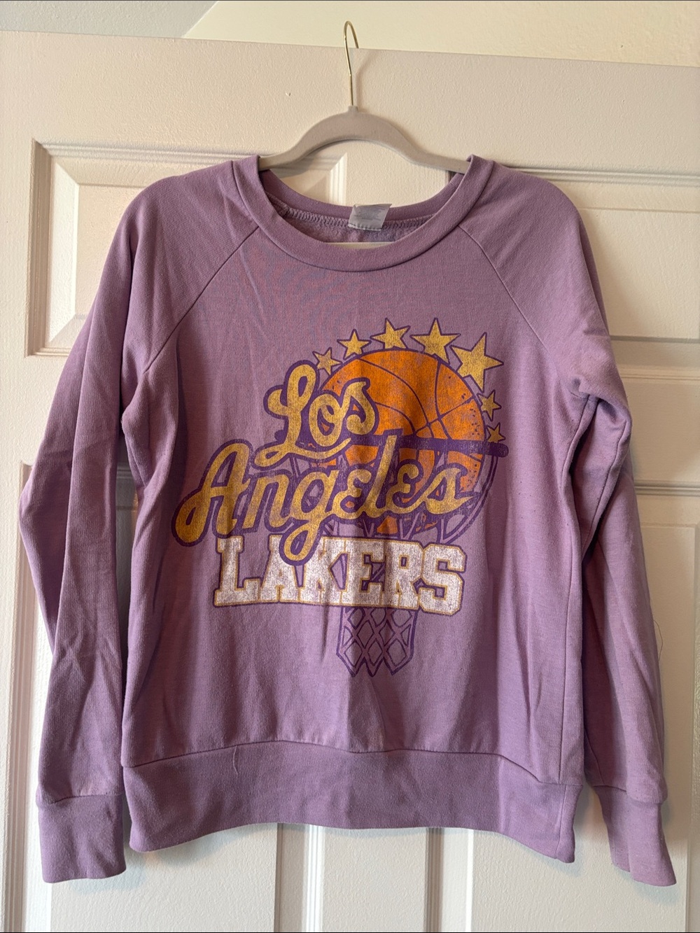 Classic Lavender Los Angeles Lakers Crewneck Sweatshirt